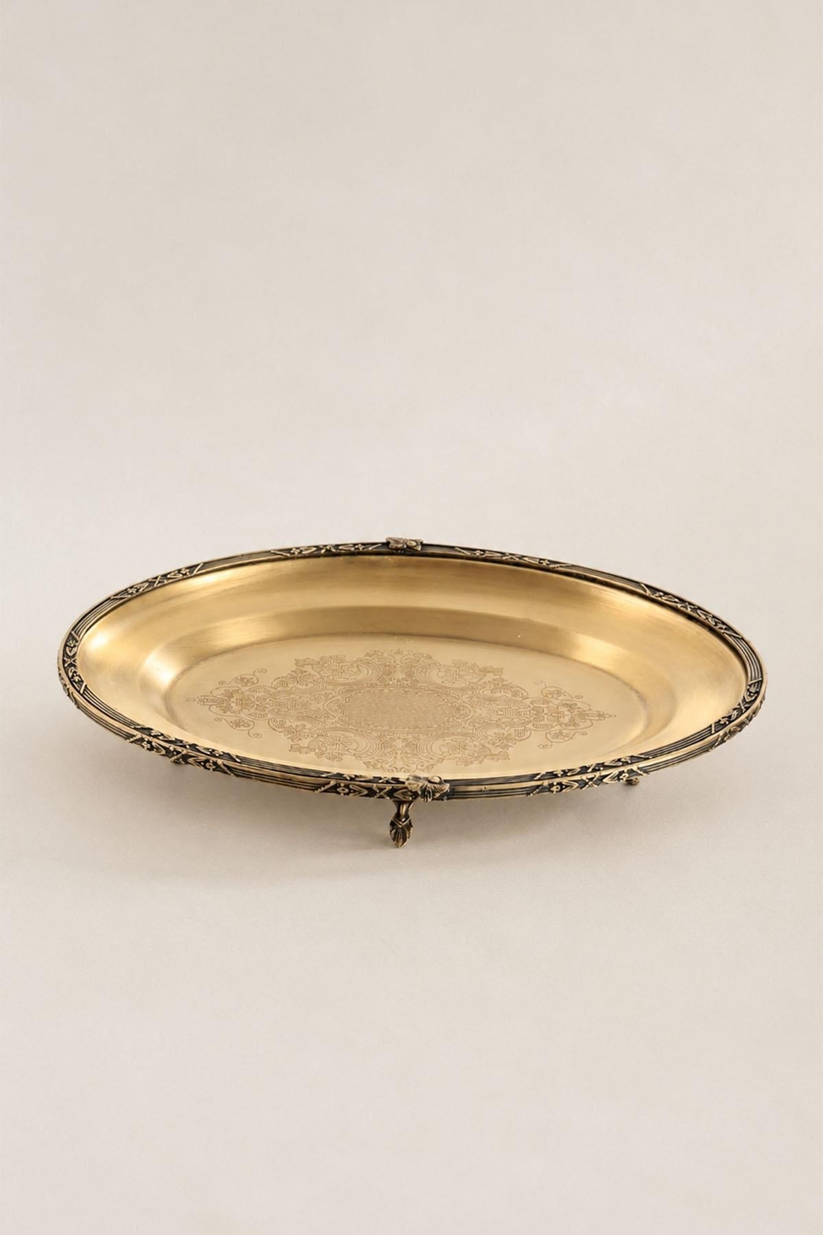 Kessa Antique Detail Oval Serving Tray (38 cm)