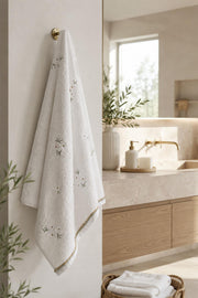 Nadia Daisy Embroidered Face Towel (50 x 90 cm)