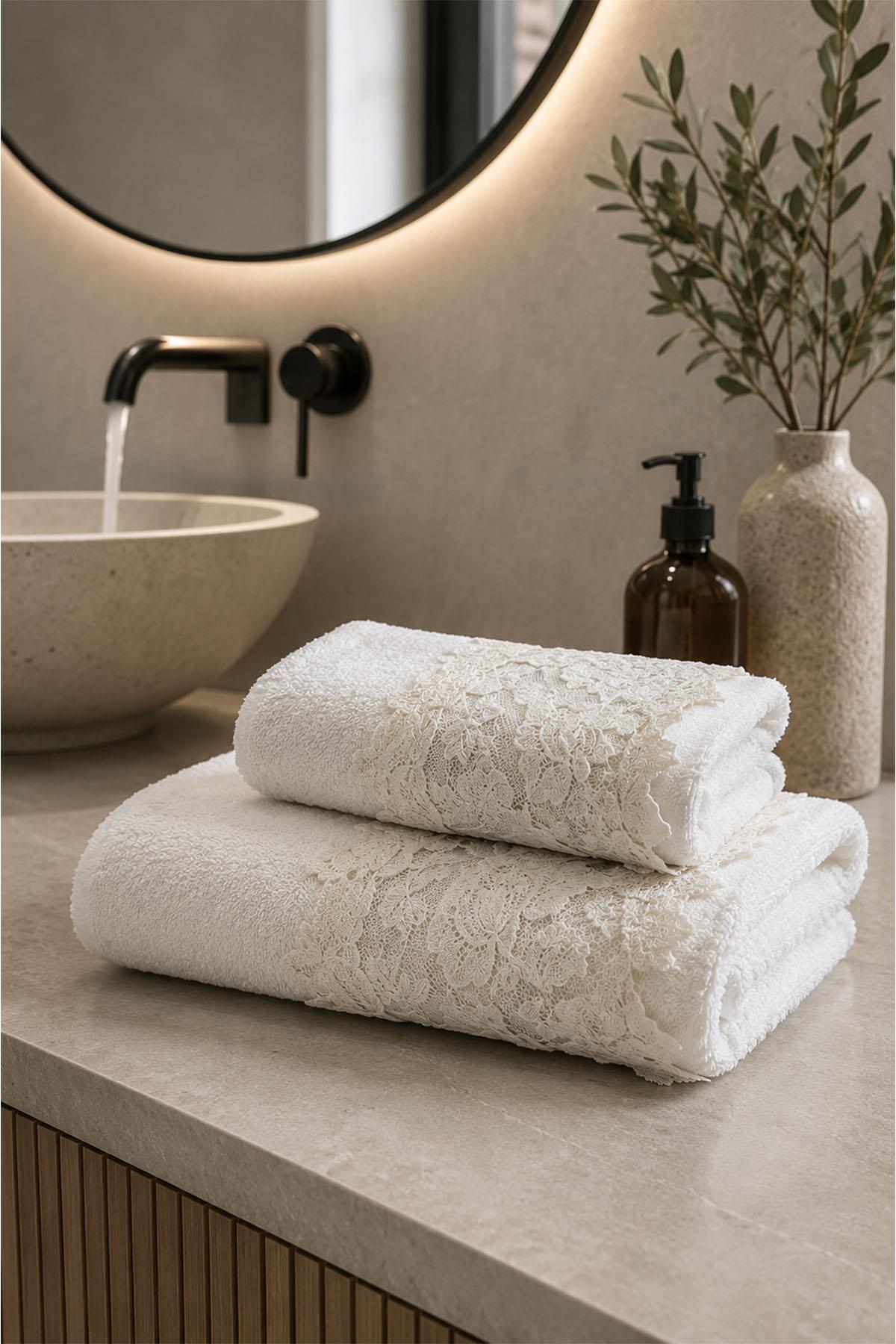 Öykü Lace Hand Towel (30 x 50 cm)