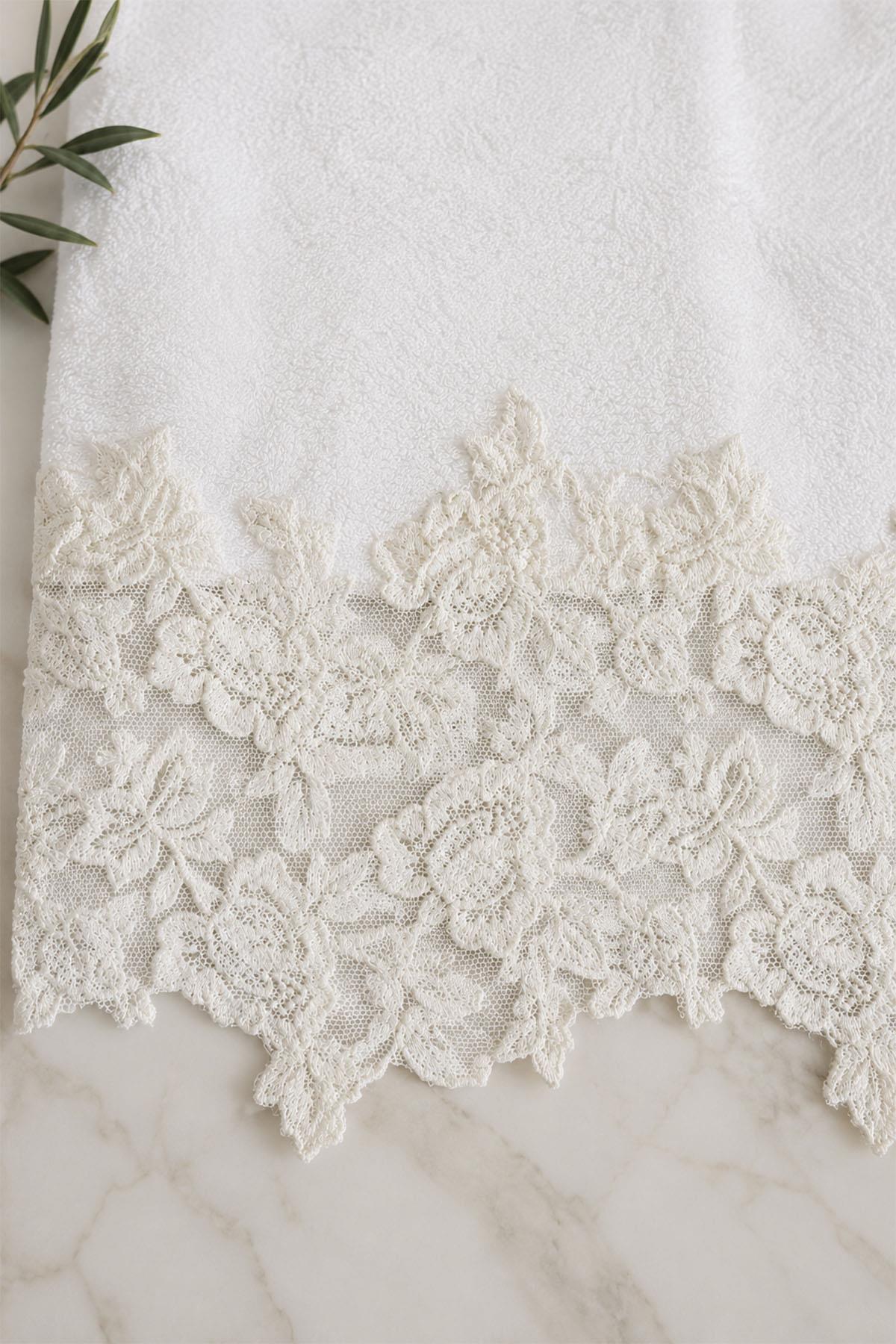 Öykü Lace Face Towel (50 x 90 cm)