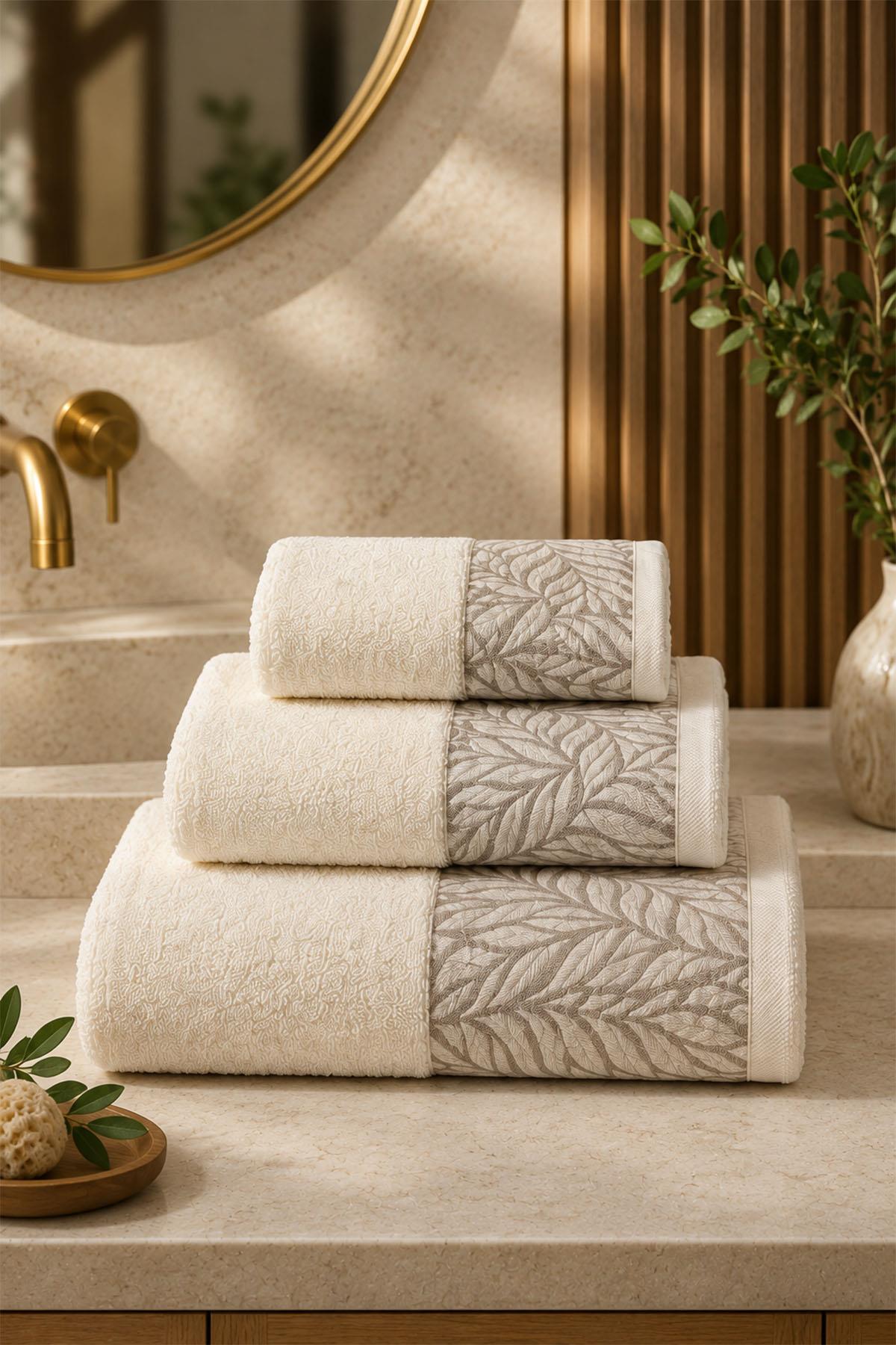 Sage Leaf Pattern Face Towel (50 x 90 cm)