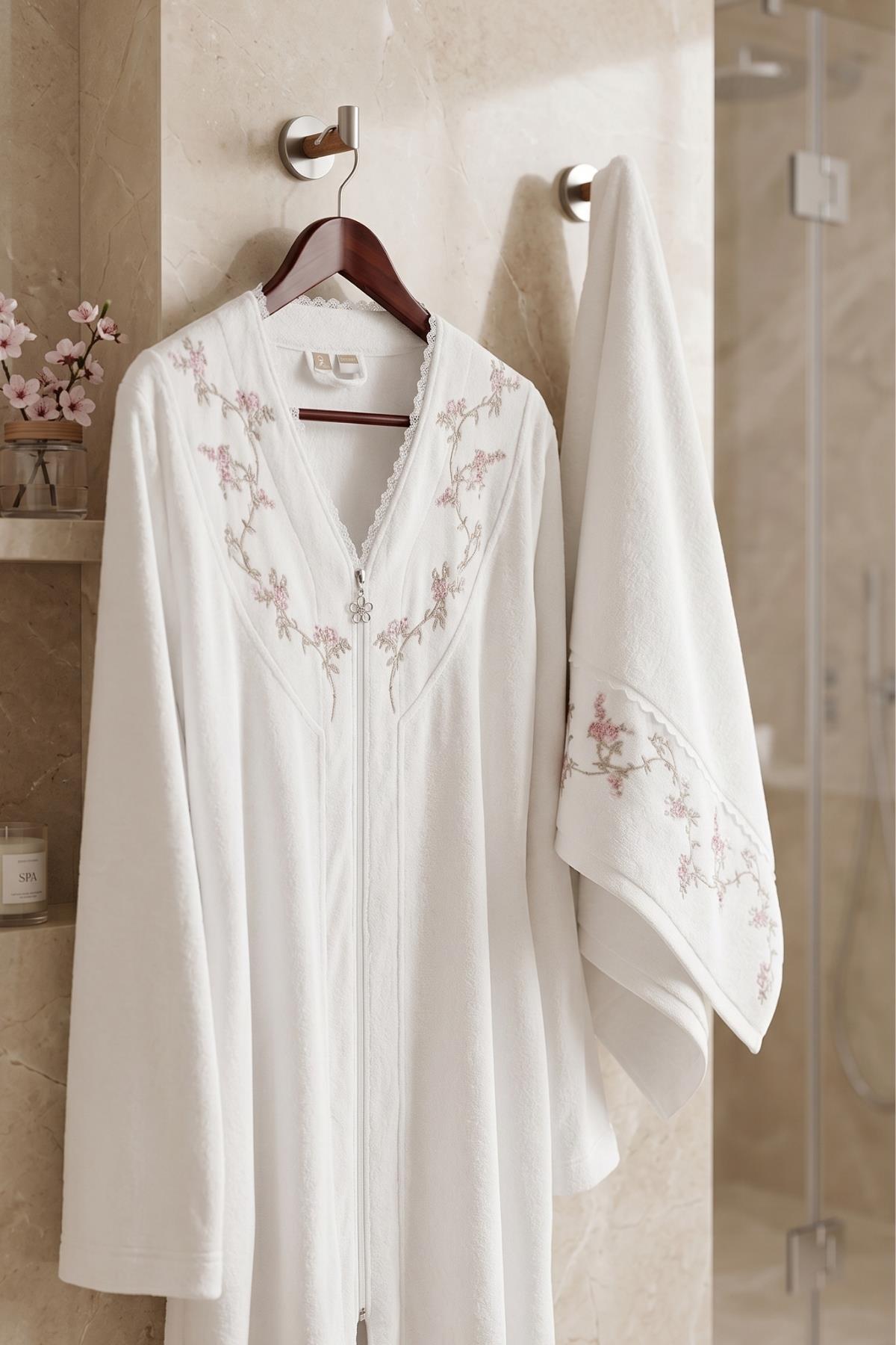 Stella 100% Cotton Women's Bathrobe Set