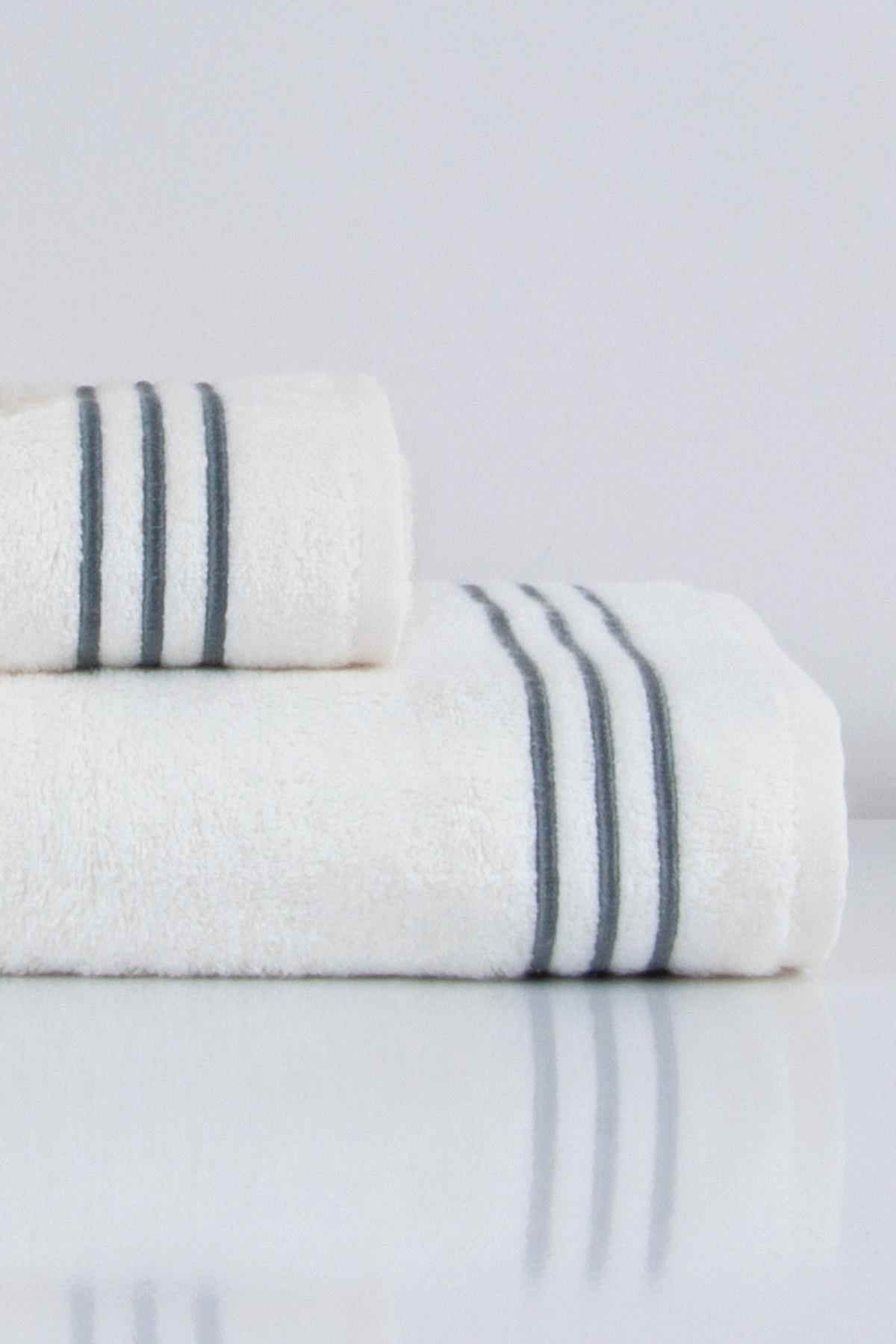 Zen Line Embroidered Hand Towel (30 x 50 cm) - Nazik Home - Value for My Home!