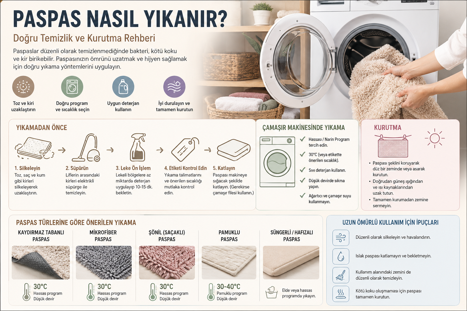 Paspas Nasıl Yıkanır? Doğru Temizlik ve Kurutma Rehberi