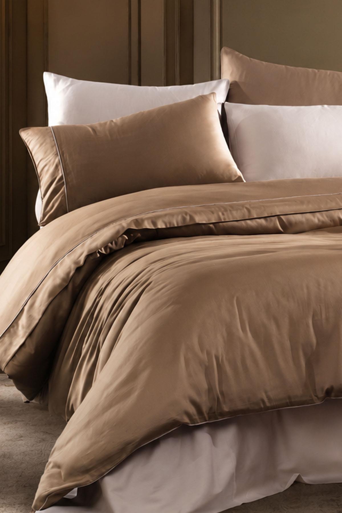 Alix Piped Cotton Satin Double 6-Piece Duvet Cover Set