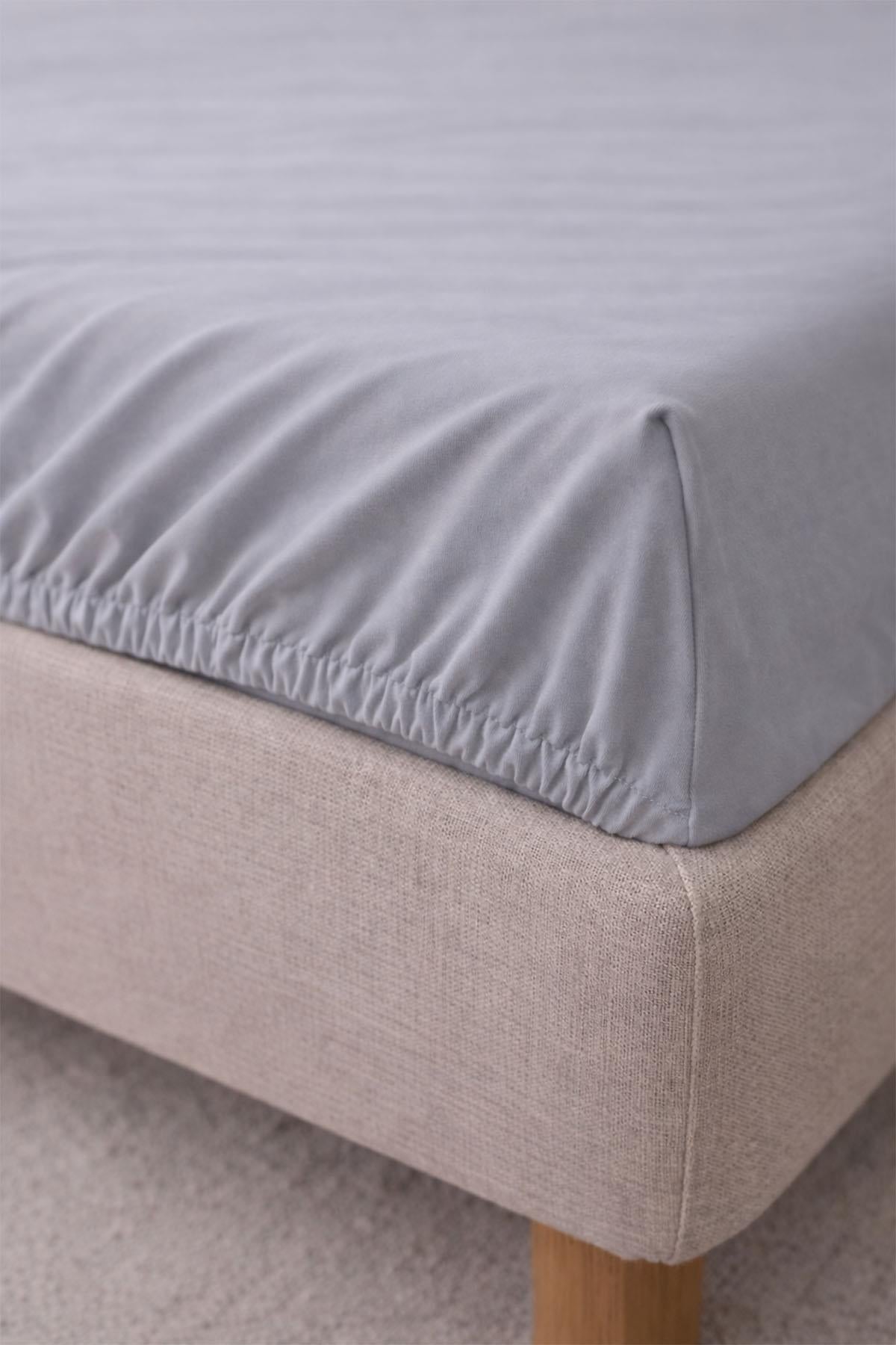 Basic Cotton Satin Super King Size Full Fitted Sheet (200 x 200 cm)