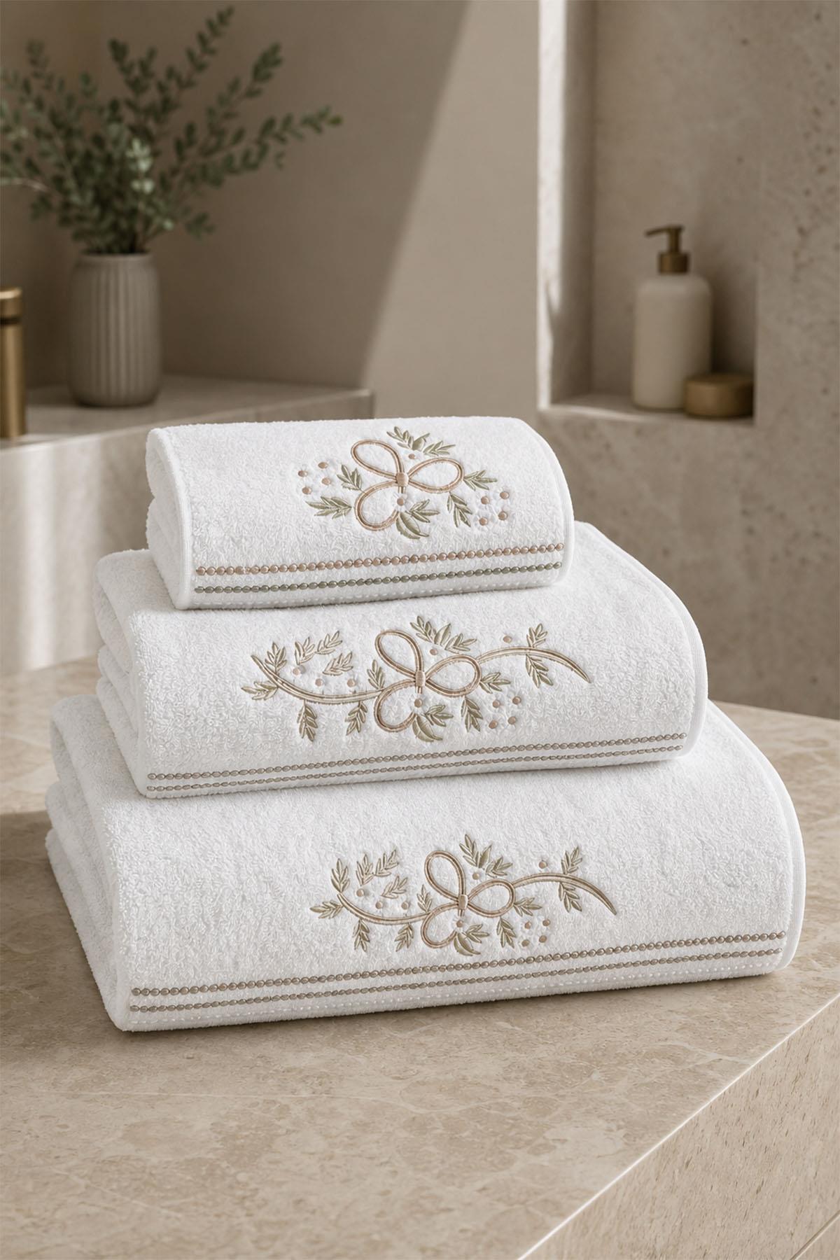 Bougainvillea Embroidered Hand Towel (30 x 50 cm)