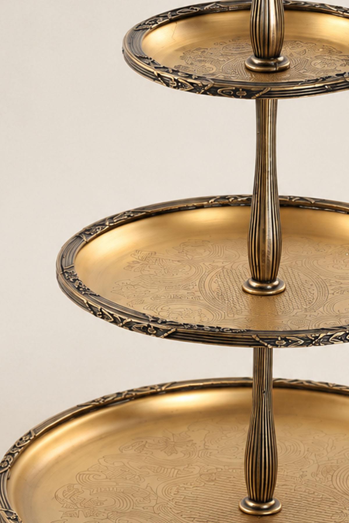 Kessa Vintage Detail 3-Tier Serving Plate (15-22-30 cm)