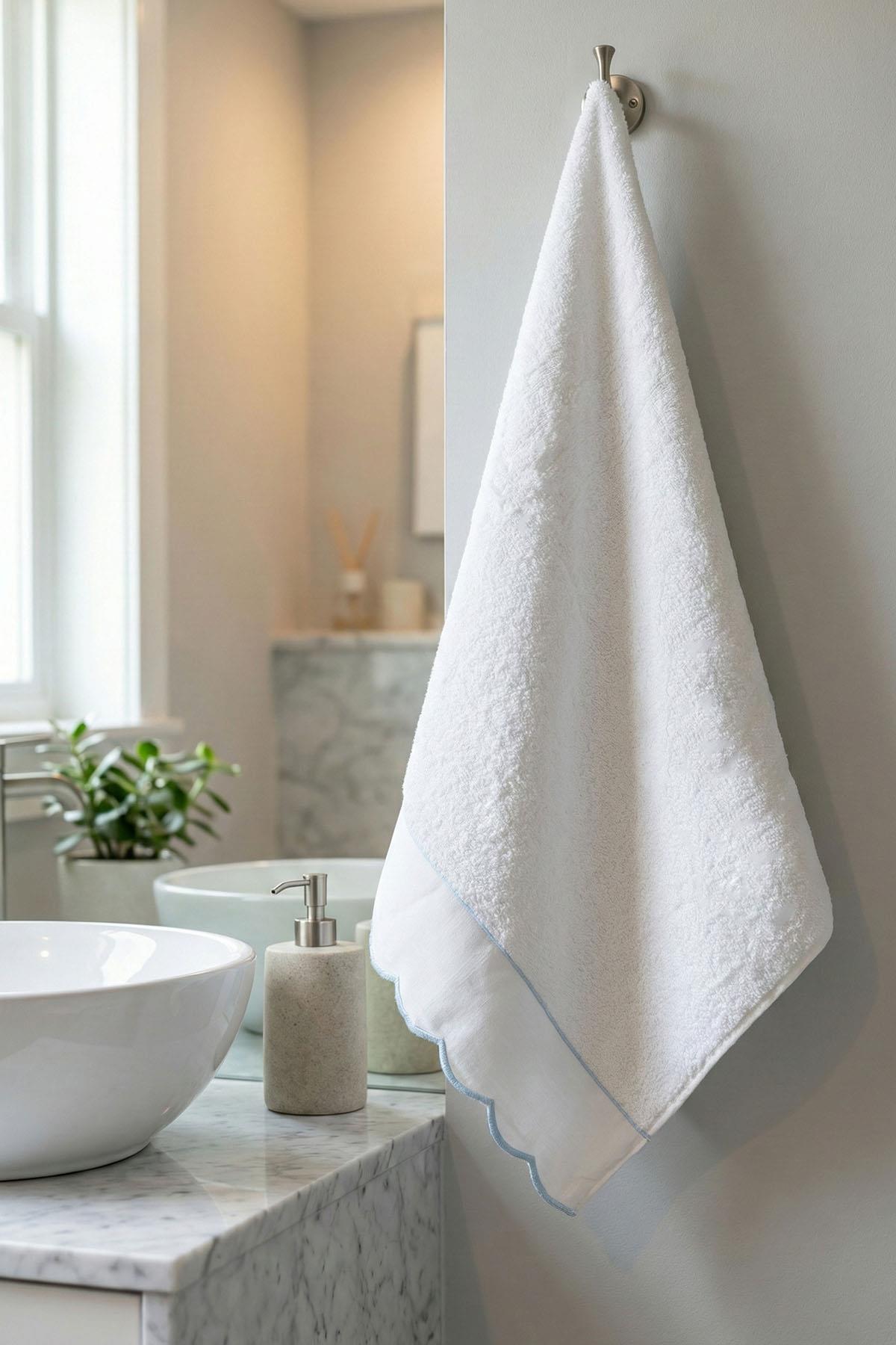 Elora Striped Embroidered Hand Towel (30 x 50 cm)