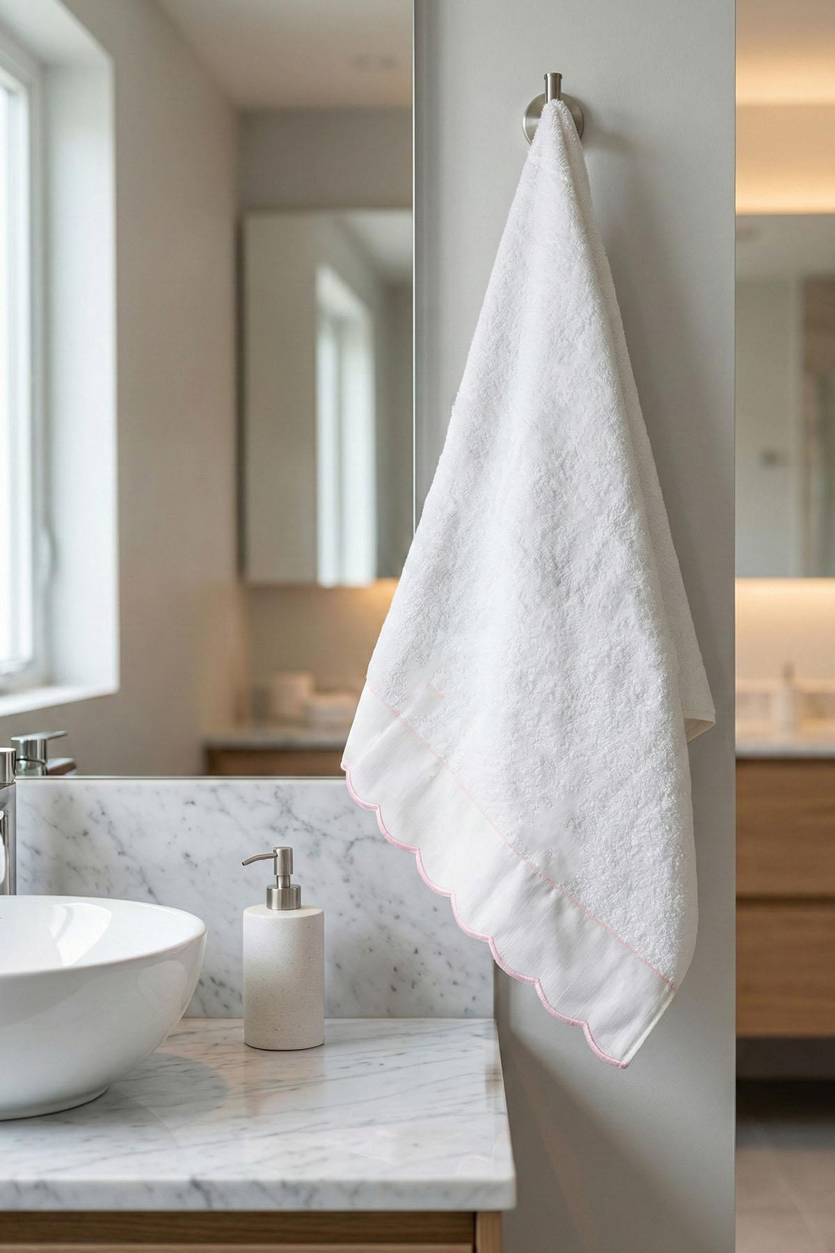 Elora Striped Embroidered Face Towel (50 x 90 cm)