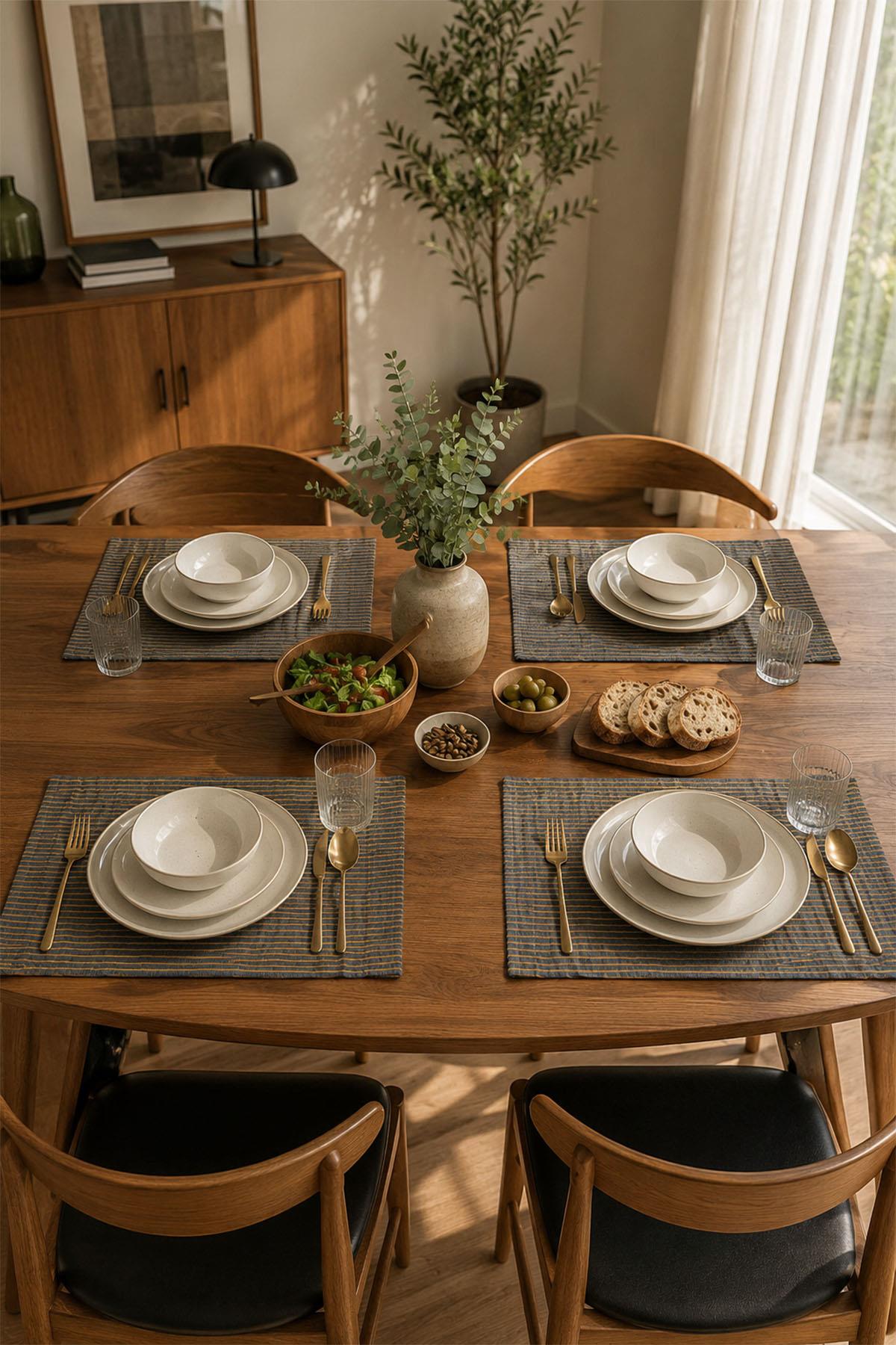 Loris Stain-Resistant Worry-Free 4-Piece Placemat Set (35 x 50 cm)