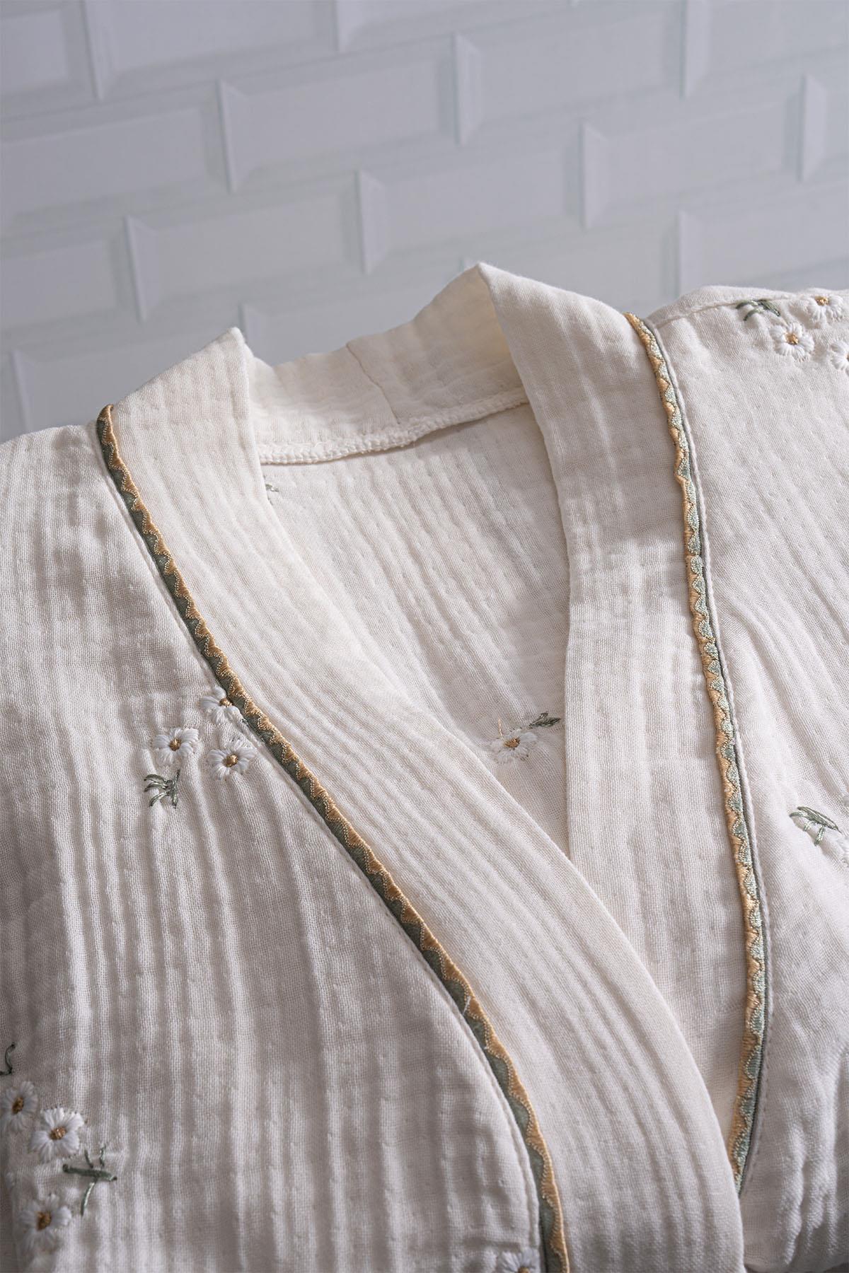 Nadia Women's Muslin Cotton Bathrobe