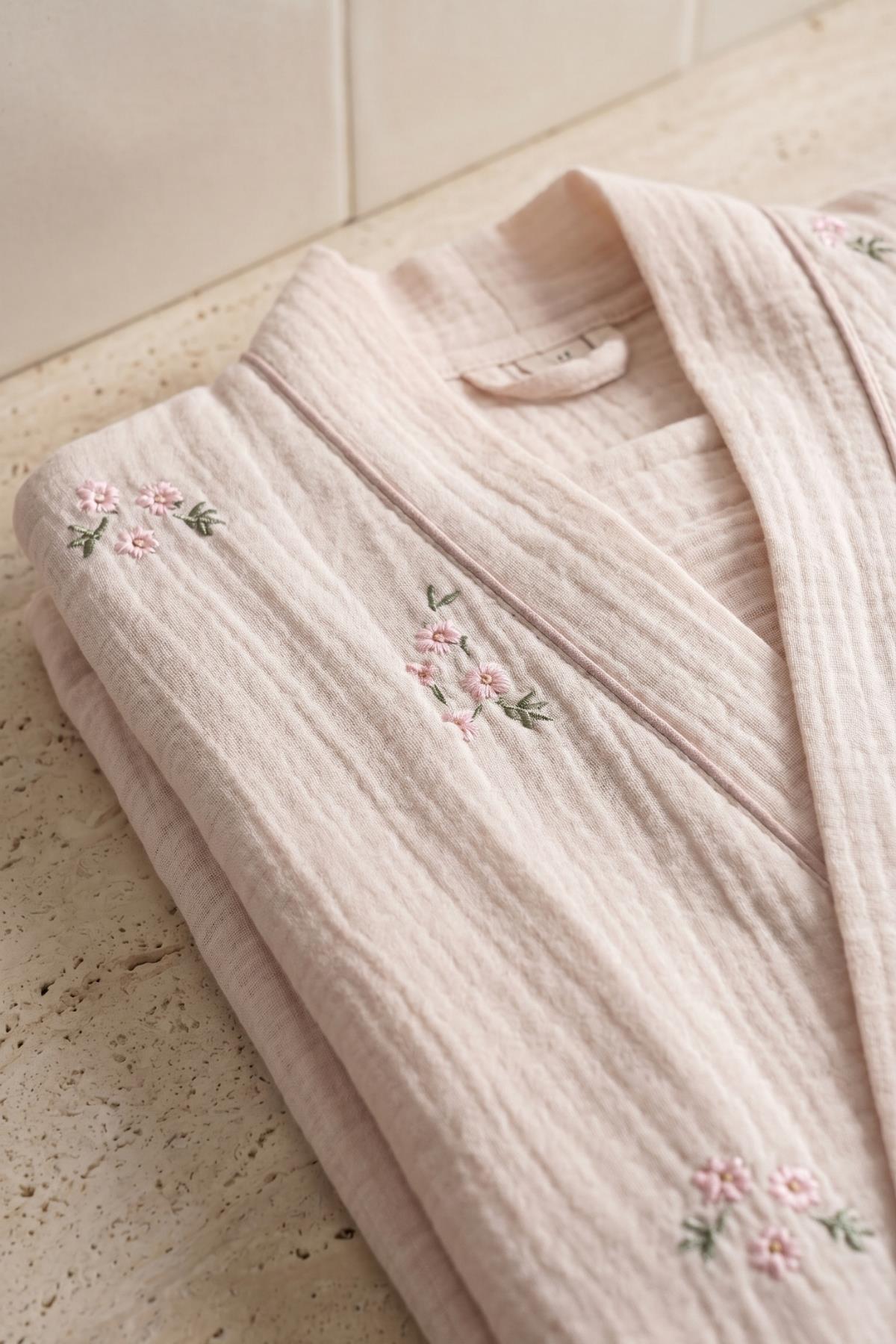 Nadia Women's Muslin Cotton Bathrobe