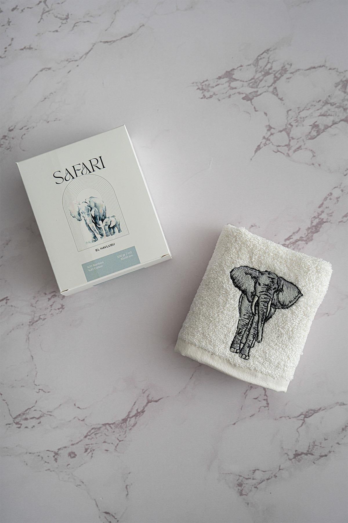 Safari Series Animal Embroidered Hand Towel (30 x 50 cm)